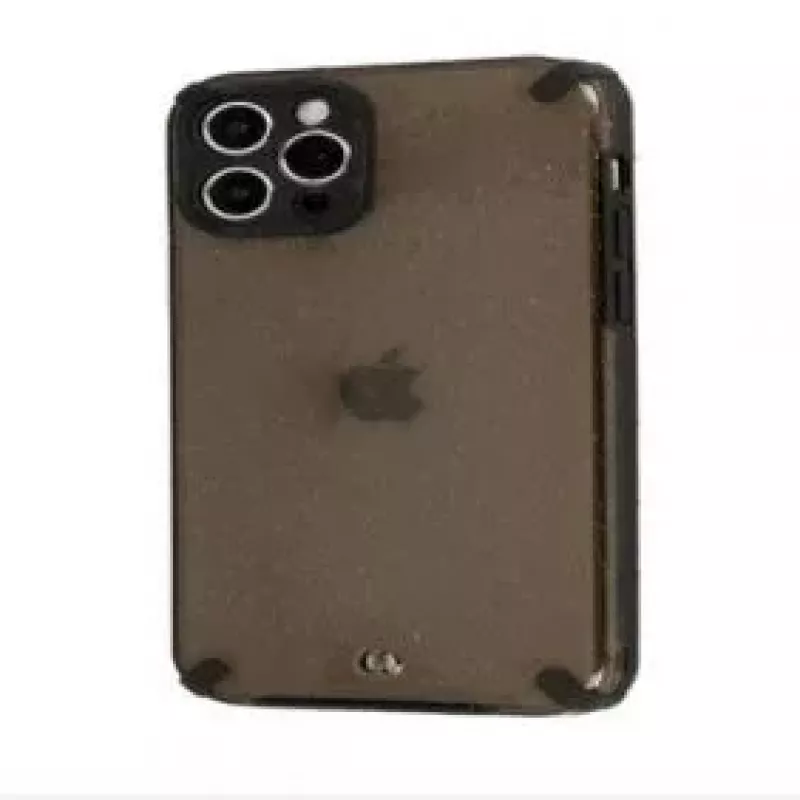 iLike Apple iPhone 12 Pro Max Funda Armor Glitter Negro