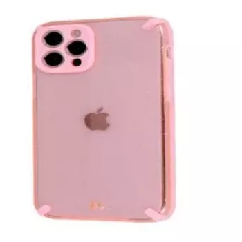iLike Apple iPhone 12 Pro Max Funda Armor Glitter Rosa