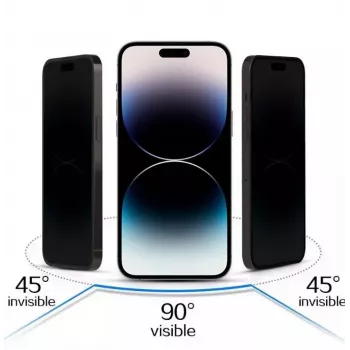 iLike Apple iPhone 16 Pro Max Protector de Pantalla de Vidrio Templado con Privacidad Negro