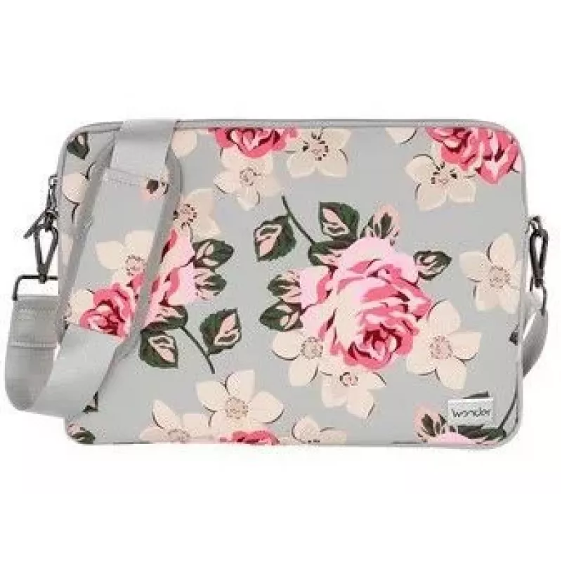 iLike Funda Wonder Sleeve Portátil 15-16 Pulgadas Gris Rojo