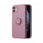 iLike Apple iPhone 13 Funda de Silicona con Anillo Morado