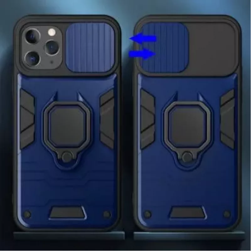 iLike Apple iPhone 14 Pro Max Funda Ring Lens Azul