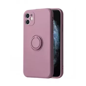 iLike Apple iPhone 14 Pro Max Funda Ring de Silicona Morada