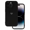 Vennus Samsung Galaxy A13 4G Funda de Silicona Estampada Corazón Negra