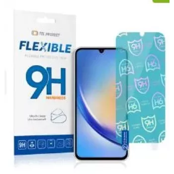 iLike Samsung Galaxy A34 5G Protector de pantalla de cristal híbrido, Flexible