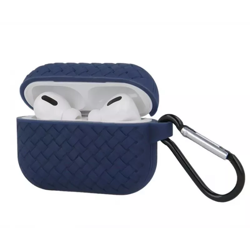 iLike Apple AirPods 3 con funda de gancho azul marino