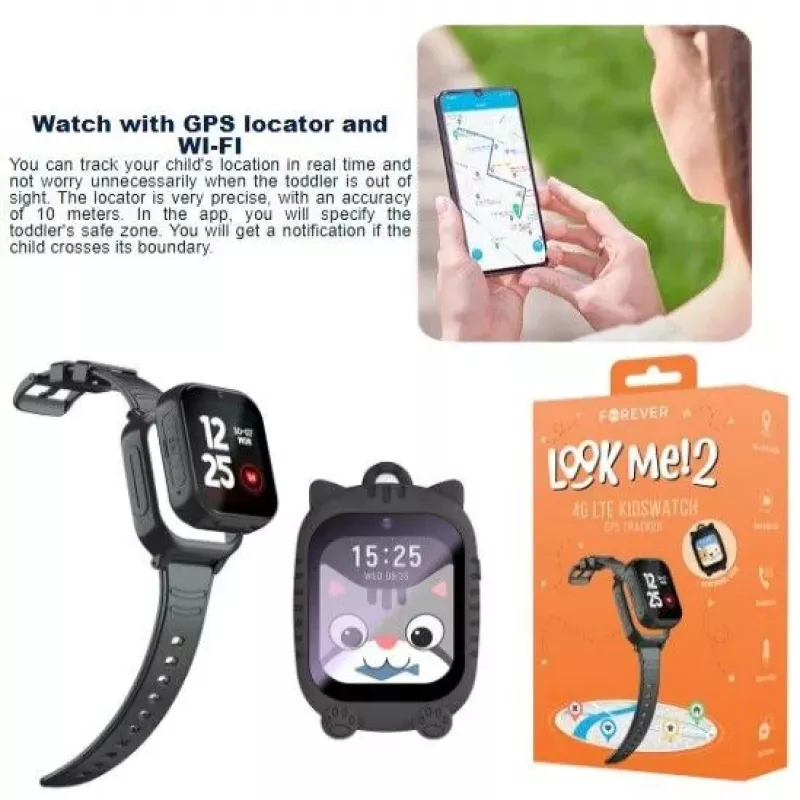 Forever Smartwatch GPS WiFi 4G Kids KW-510 Negro