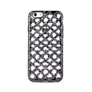 GreenGo Samsung Galaxy S7 G930 Funda trasera TPU Flower Diamond negra