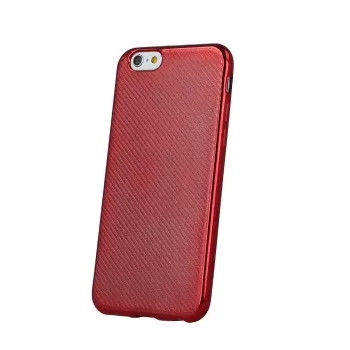 GreenGo Funda Elegance Carbon para Samsung Galaxy J3 (2017) J330 roja