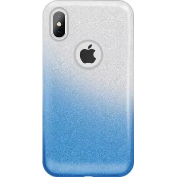 GreenGo Funda 3 en 1 Gradient Glitter para Apple iPhone X/Xs Azul