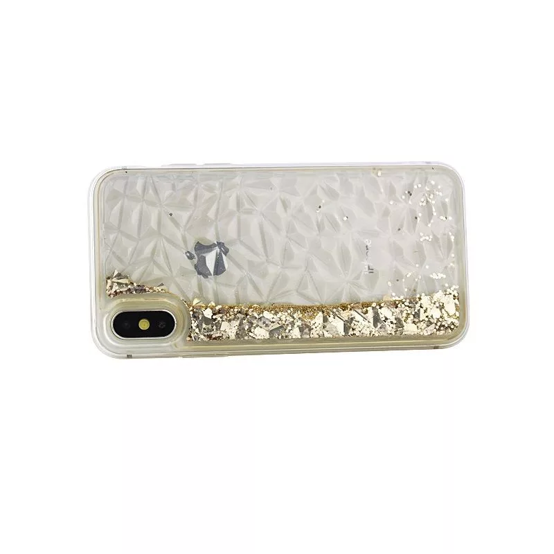 iLike Funda TPU Liquid Diamond para Apple iPhone X / iPhone XS dorada