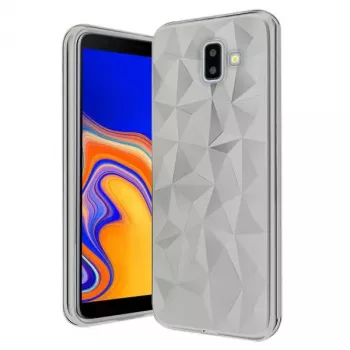 GreenGo Funda Geometric para Samsung Galaxy J6 Plus 2018 gris
