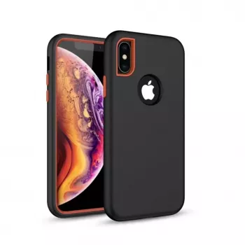 GreenGo Funda Defender Solid 3 en 1 para Apple iPhone XR negra