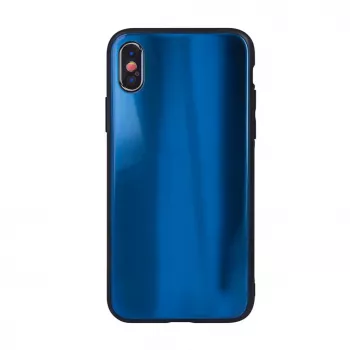 iLike Funda de cristal Aurora para Apple iPhone 7 Plus / iPhone 8 Plus azul oscuro