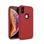 iLike Samsung Galaxy A10 Funda Defender Solid 3 en 1 roja