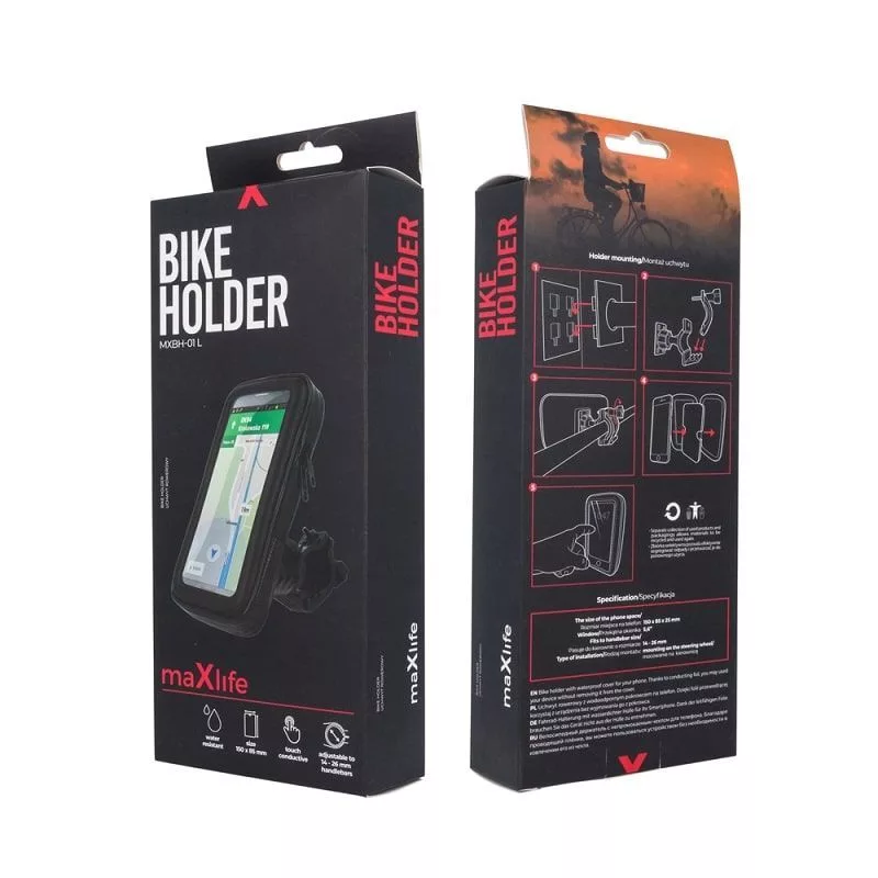 MAXLIFE Soporte para bicicleta L negro