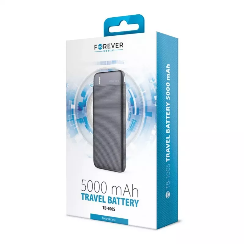 Forever Batería externa TB-100S 5000 mAh negra