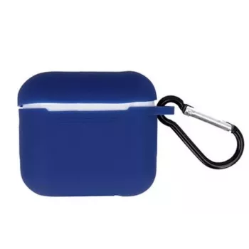 iLike Funda para Apple AirPods 3 con mosquetón azul