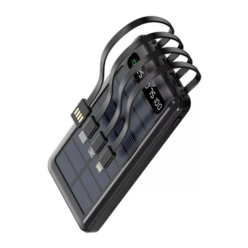 Setty Batería solar portátil SLR-100 10000 mAh negra