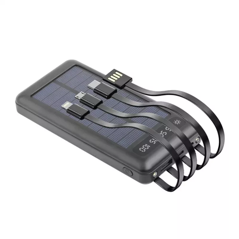 Setty Batería solar portátil SLR-100 10000 mAh negra