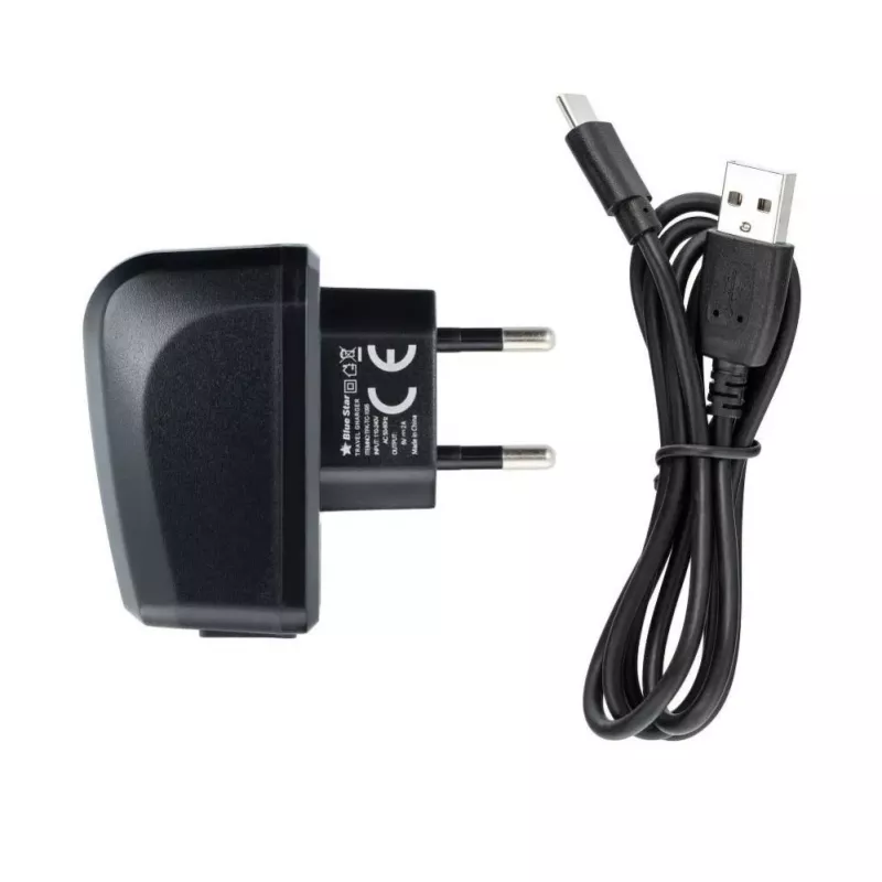 Blue Star Phone Charger Blue Star Lite USB A 2A 10W + cable USB A a USB C TFK-TC-1095B negro