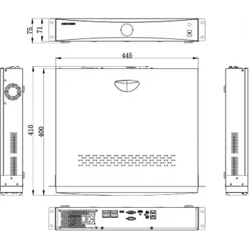 Hikvision DS-7716NXI-K4(D) DVR/NVR AcuSense de 16 canales, 4K HDMI, 4 SATA, H.265+