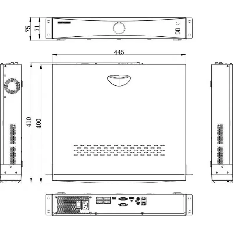 Hikvision DS-7716NXI-K4(D) DVR/NVR AcuSense de 16 canales, 4K HDMI, 4 SATA, H.265+