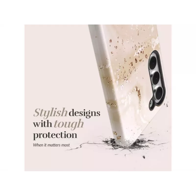 Mio Gold Marble funda trasera compatible con MagSafe para Samsung Galaxy S25 5G