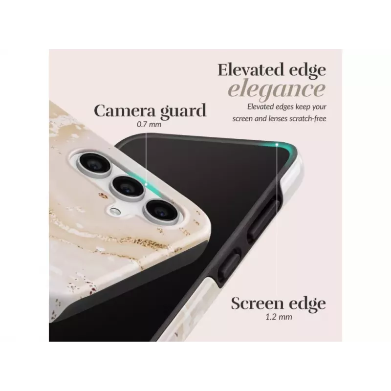 Mio Gold Marble funda trasera compatible con MagSafe para Samsung Galaxy S25 5G