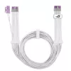 Cable de alimentación para GPU ASUS ROG EQUALIZER White Edition - 16 pines 12VHPWR a 3x8 pines PCIe - 700mm blanco