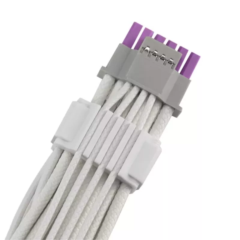 Cable de alimentación para GPU ASUS ROG EQUALIZER White Edition - 16 pines 12VHPWR a 3x8 pines PCIe - 700mm blanco