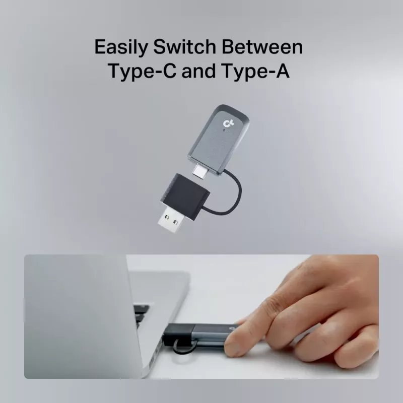 Adaptador USB inalámbrico mini TP-Link Archer TBE230U BE3600 Dual Band Wi-Fi 7