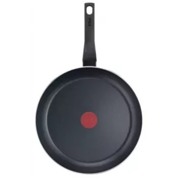 Sartén TEFAL Easy Plus 24 cm, mango fijo, negra, revestimiento antiadherente de titanio, no apta para inducción