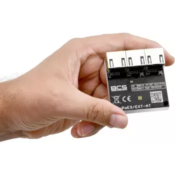 BCS BCS-xPoE3/EXT-AT Switch PoE+ de 3 puertos, 2x PoE+ 30W, 1x Uplink, 250m EXTEND, Metal