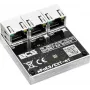 BCS BCS-xPoE3/EXT-AT Switch PoE+ de 3 puertos, 2x PoE+ 30W, 1x Uplink, 250m EXTEND, Metal