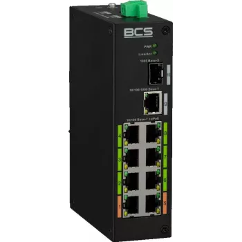 BCS-L-SP08E01G-1SFP(2) Switch BCS 8x PoE, 1x RJ45, 1x SFP Gigabit