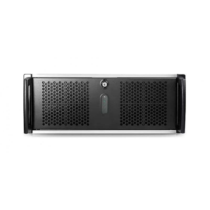 Carcasa de servidor rack 4U Chenbro RM41300-F2-USB3 - E-ATX, negro/gris, sin fuente de alimentación