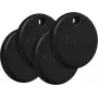 Etiqueta de seguimiento Chipolo POP pack de 4 negro - buscador de llaves Bluetooth, compatible con Apple Buscar, batería sustituible, IPX5 resistente al agua, alcance de 60 m, tono de llamada de 120 dB