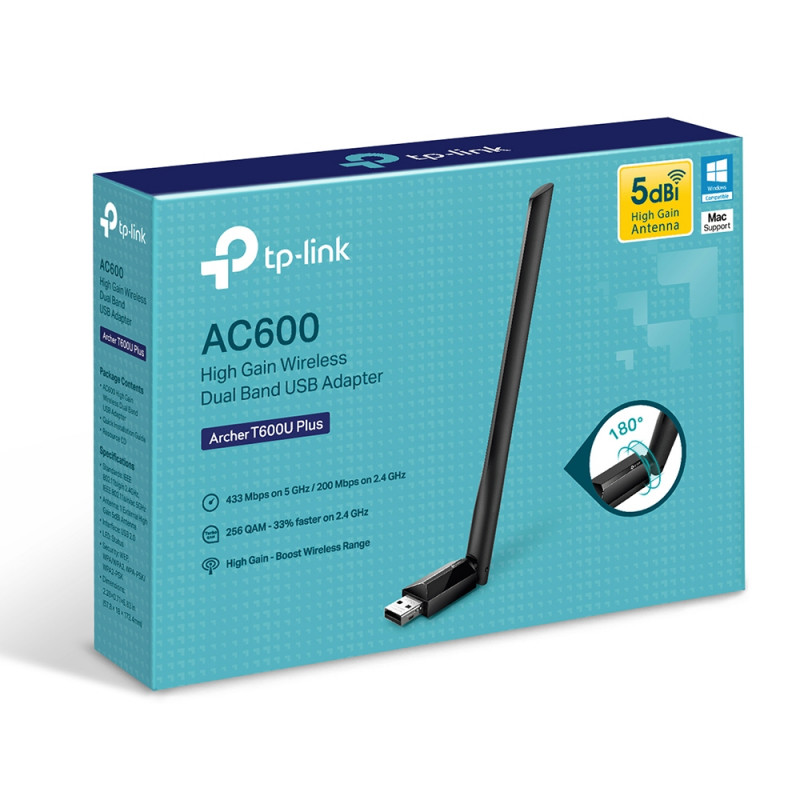 TP-Link Archer T600U Plus(EU) AC600 adaptador Wi-Fi dual band