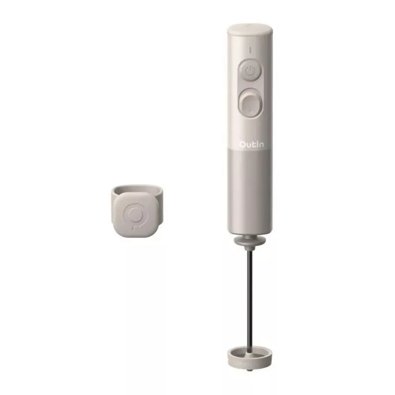 OutIn LattoGo OTMF-LG-01-SS espumador de leche de mano, plateado