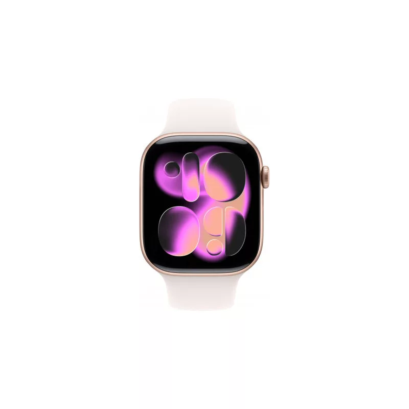 Apple Watch Series 11 GPS 42mm caja de aluminio oro rosa con correa deportiva Light Blush S/M, MEU04ET/A