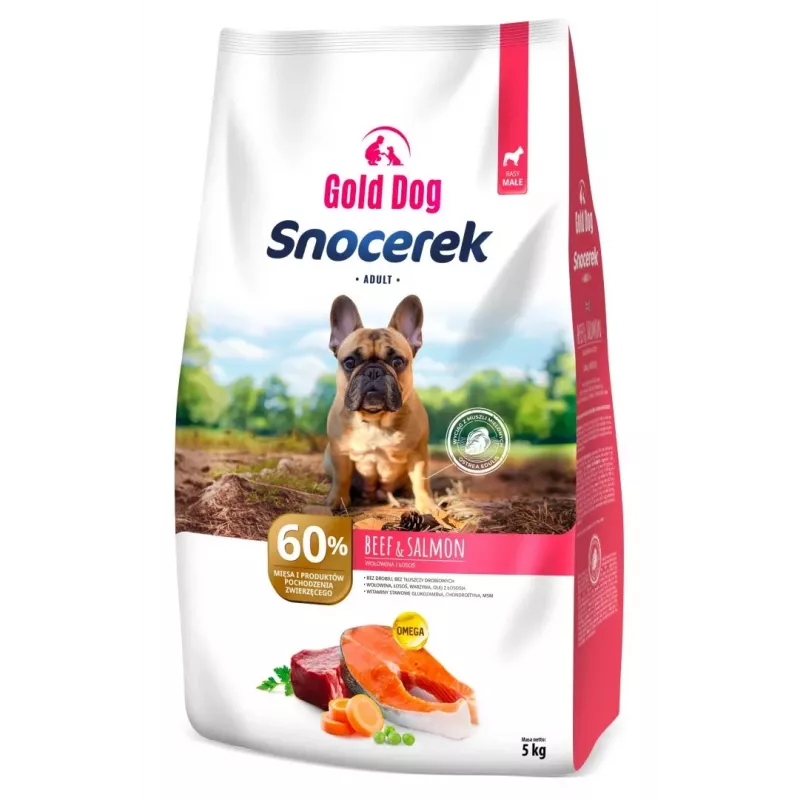 GDD Gold Dog Snocerek Small Breeds Beef & Salmon Pienso para perros 5kg