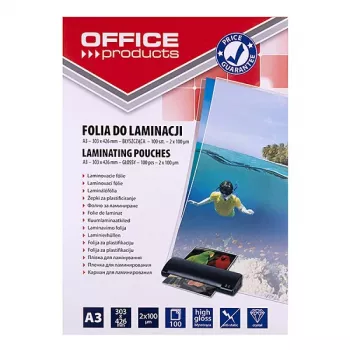 PBS OFFICE PRODUCTS Funda de laminar A3 2x100 micras brillante 100 hojas transparente