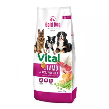 Pienso seco GDD Gold Dog Premium Vital cordero y arroz para perros 12kg