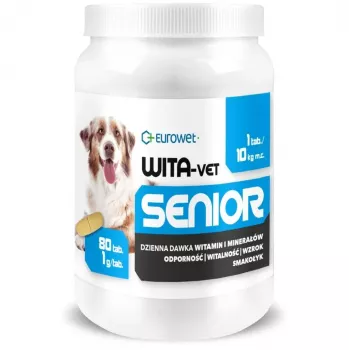 EWE EUROWET Wita-Vet Senior - Complemento alimenticio para perros senior - 80 comprimidos