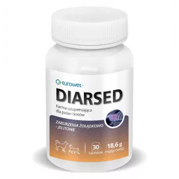 EWE EUROWET Diarsed - alimento complementario veterinario para perros y gatos - 30 comprimidos
