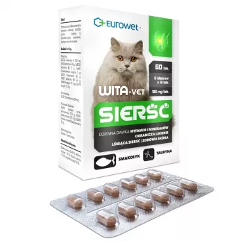 EWE EUROWET Wita-Vet Coat - complemento alimenticio para gatos - 60 comprimidos