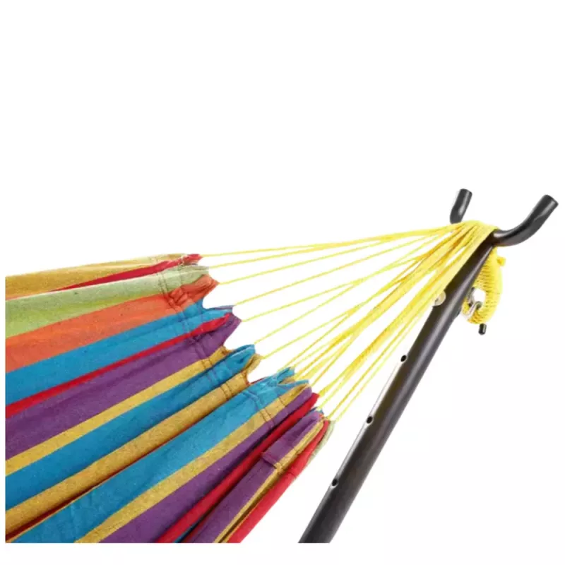 LEAN hamaca de jardín con estructura para dos personas, multicolor, 200x120 cm