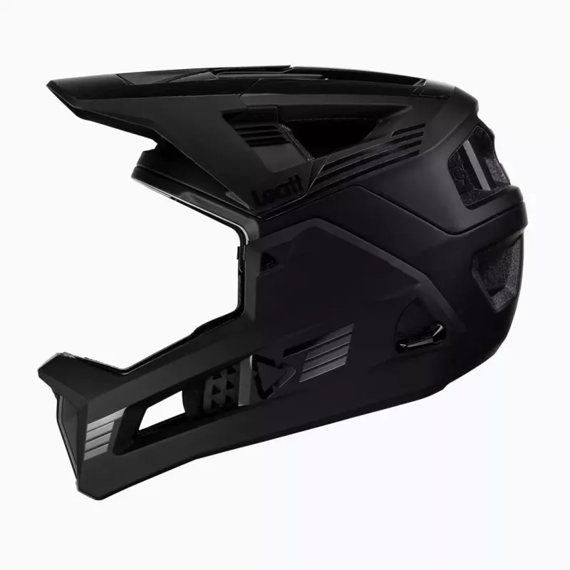 LEATT MTB Enduro 4.0 V23 casco de bicicleta con mentonera desmontable, talla M, negro