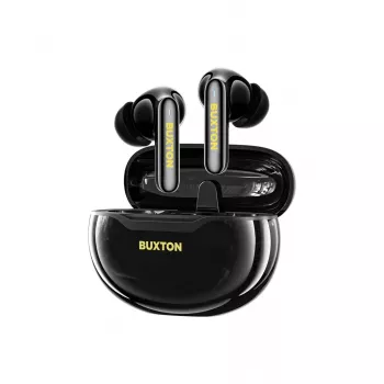BXT Buxton BTW 7200 Negro Tuya - Auriculares True Wireless In-Ear con estuche de carga, Negro, Bluetooth 5.2, IPX4, control táctil, Tuya Smart App